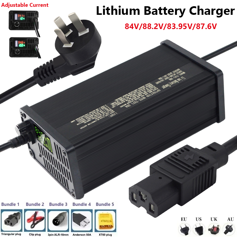 72V 15A Fast Charger - 72V 조절식 리튬 배터리 충전기 1-8A