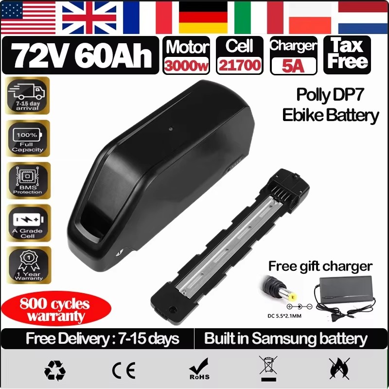 72V 50Ah 21700 Lithium Battery - 21700 72v60ah EBike 배터리 다운 튜브