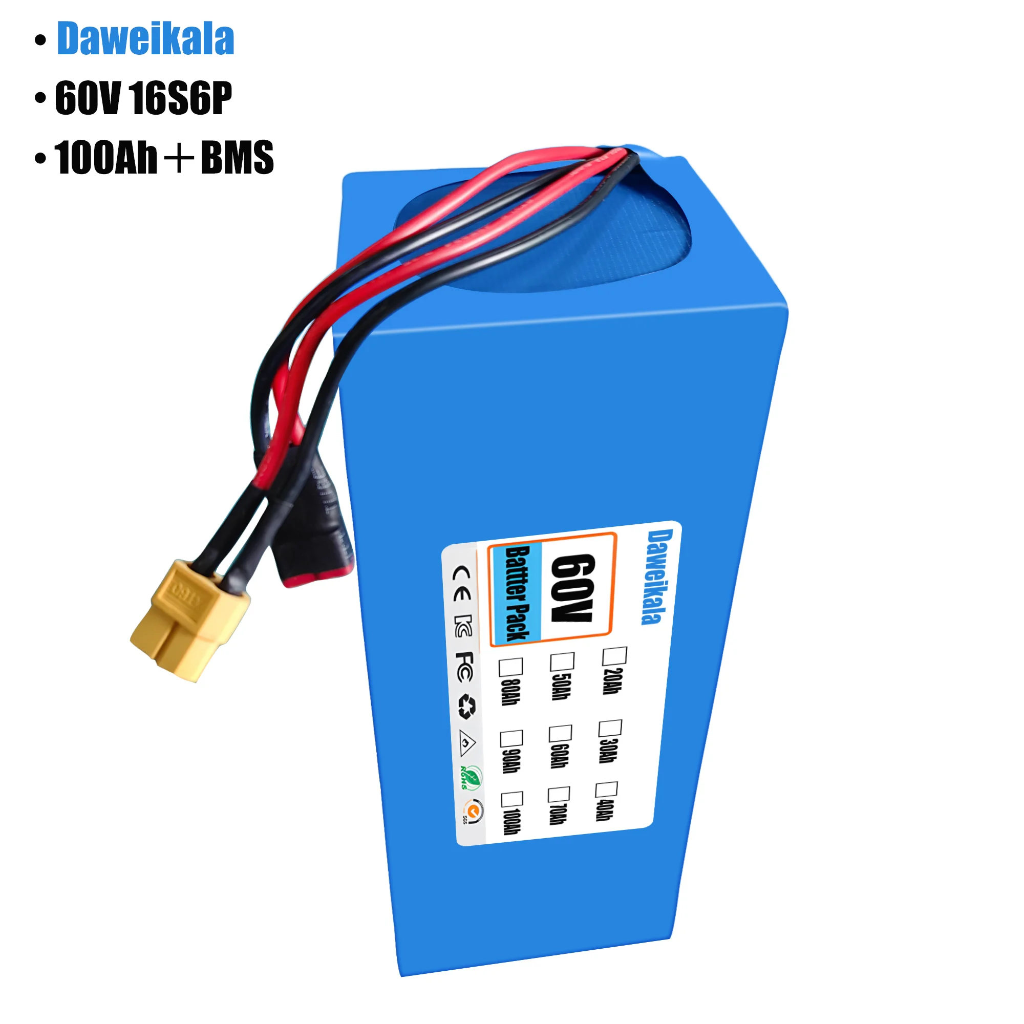 60V 100Ah 16S6P ebike 배터리 1865 - 60V 50Ah Electric Scooter Battery 리뷰 및 가격