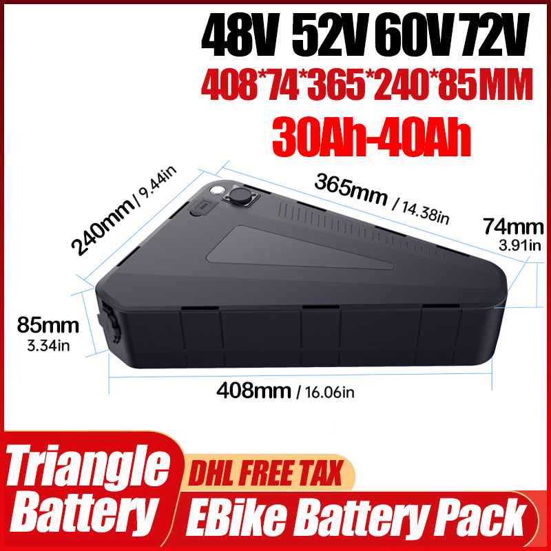 72V 챔 라이더 3000W 전기 자전거 삼각형 배터리 - 72V 50Ah 21700 Lithium Battery 리뷰 및 가격
