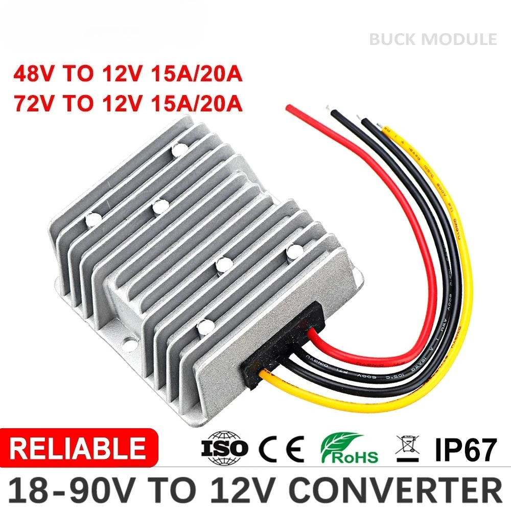 20-90V에서 12V로 변환하는 5A 10A 15A  - 72V 15A Fast Charger 리뷰 및 가격
